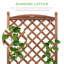 2 jardinières en bois Robbie 48 po et treillis en losange avec drainage, roues optionnelles