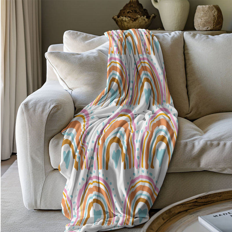Funky Funhouse - Couverture Sherpa de qualité supérieure 1 pièce, L 60 po x L 80 po