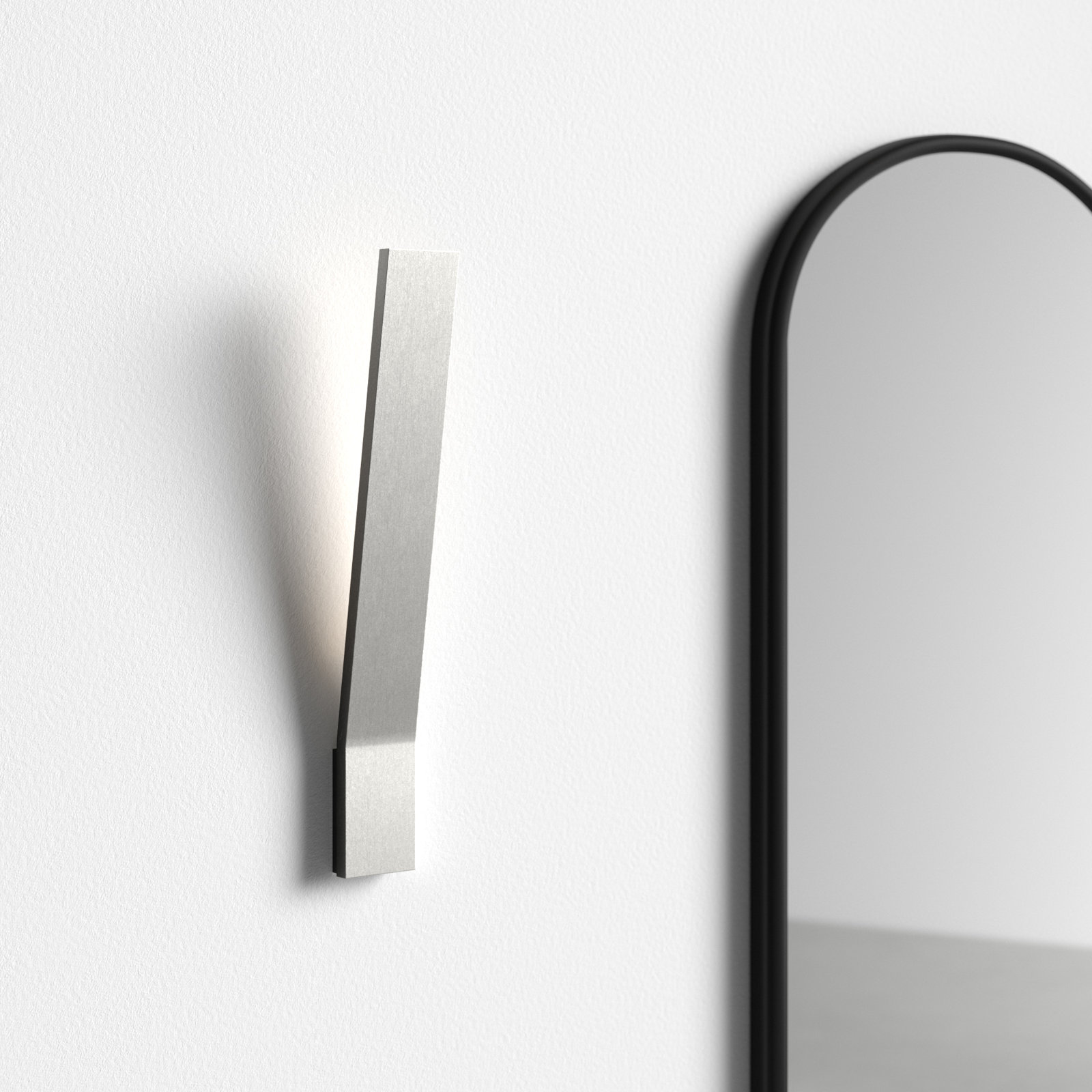 Ogden Single Light Dimmable LED Armed Sconce, 22" H x 3" W x 3" D, Brushed Aluminum