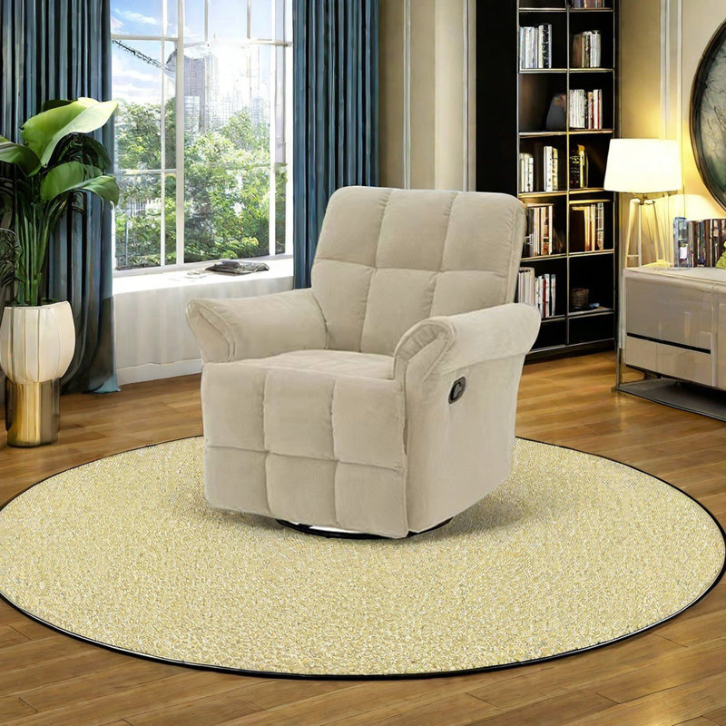 Fauteuil inclinable Monya, Mélange de polyester beige