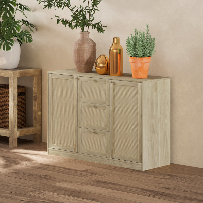 Buffet Boho, armoire à café de cuisine, naturel