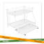 Lit simple sur lit double avec structure en acier robuste, lit superposé avec lit gigogne simple-957732909
