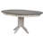 Hermelindo 5-Piece Round Extendable Solid Wood Dining Set White and Grey