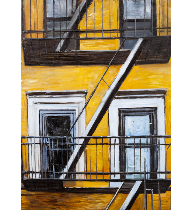 Building Old Fire Escape Duvet Cover | Cities Building Decor