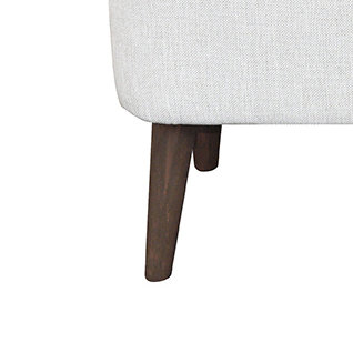 Mr. M 40cm Wide Square Standard Ottoman, Cream/Black