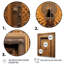 «Old Carved Wooden Door X - Farm Door», reproduction d'art sur toile encadrée-34276429-34276428