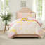 - Ensemble de literie arc-en-ciel rose, ensemble en microfibre douce simple / simple TG