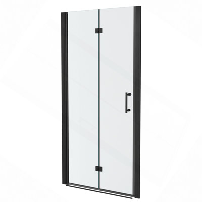 Fold Frameless Shower Door With Tempered Glass, 1/4" (6 Mm)