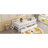 Wood Twin Size Platform Bed With Guardrail And 2 Drawers-1544602977
