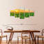«Green Field Cornfield Sunset Scene», reproduction d'art sur toile 5 pièces-1166814060