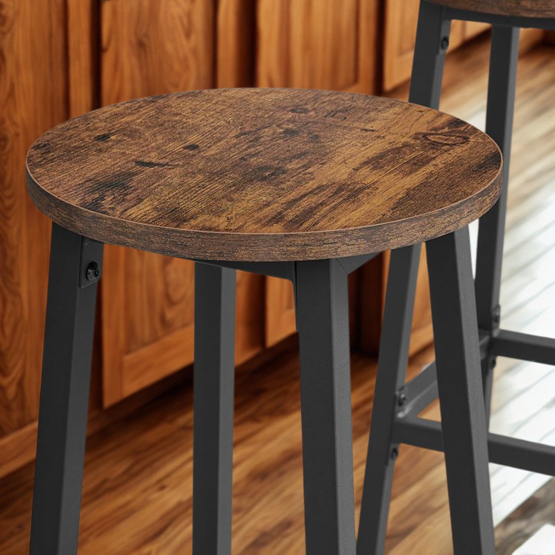 Anaysha Upholstered Bar Stool, Brown/Black