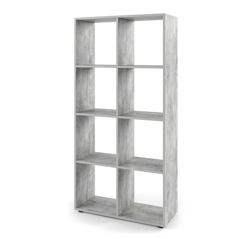 143 cm H x 72 cm W Cube Bookcase, Concrete