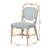 Mariyam Massapequa King Louis Back Rattan Side Chair Dining Chair