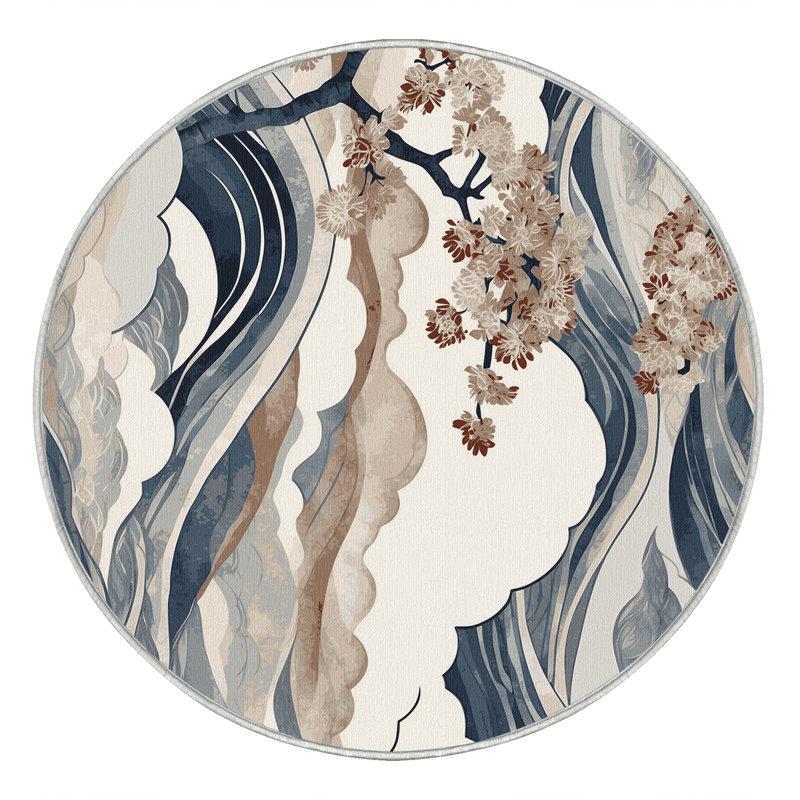 Petal Glow Rug, Round 8'