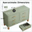 Commode double 6 tiroirs - Mid-Century moderne avec pieds en bois massif-2051212705