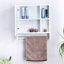 Armoire de rangement murale pour salle de bain - Miroir-121364608