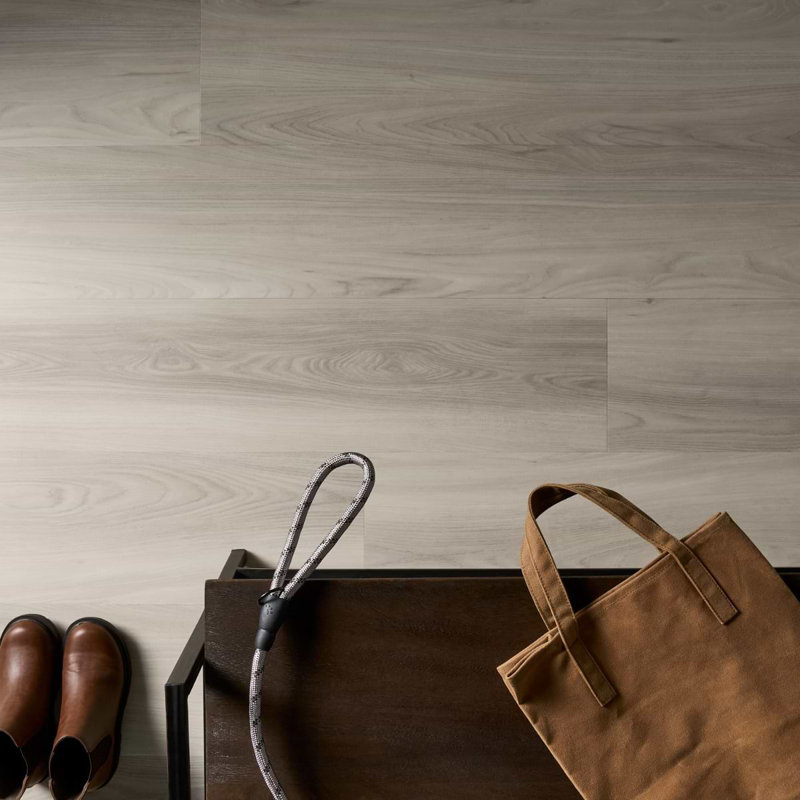 Montrel 9 In. X 60 In. Matte Luxury Vinyl Floor Tile (37.5 Sq. Ft. / Case), Light Gray