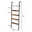 Versatile Industrial Rustic Brown Wall-Leaning Blanket Ladder with Storage Shelf