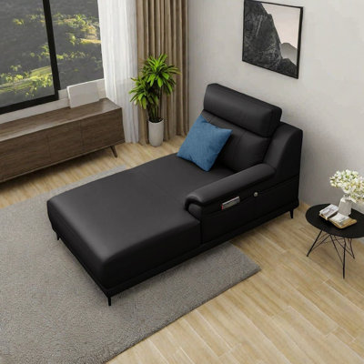 High elastic sponge filled faux leather recliner