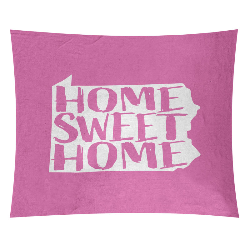Tapisserie Home Sweet Pennsylvania, H 60 po x l 51 po, Rose