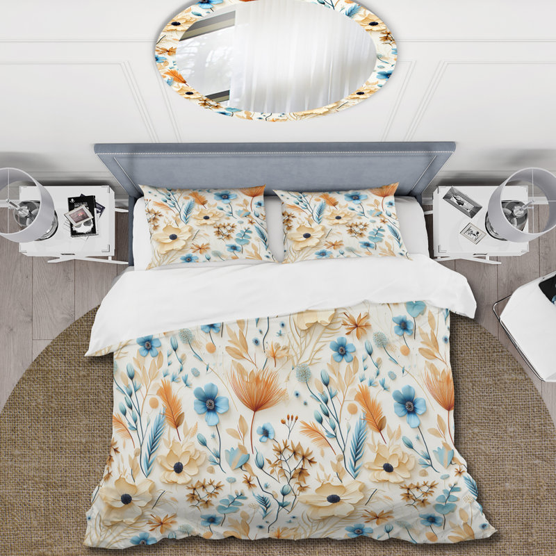 Coastal Retreat Ii Boho Motif - Ensemble de housse de couette Boho - Microfibre polyester