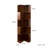 5-Tier Walnut Corner Bookshelf with L-Shaped Display Shelf and Baffle, Bookcase with LED lights for Home Office & Living Room-1222207902