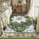 Machine Washable Non-Slip Green Oriental Area Rug
