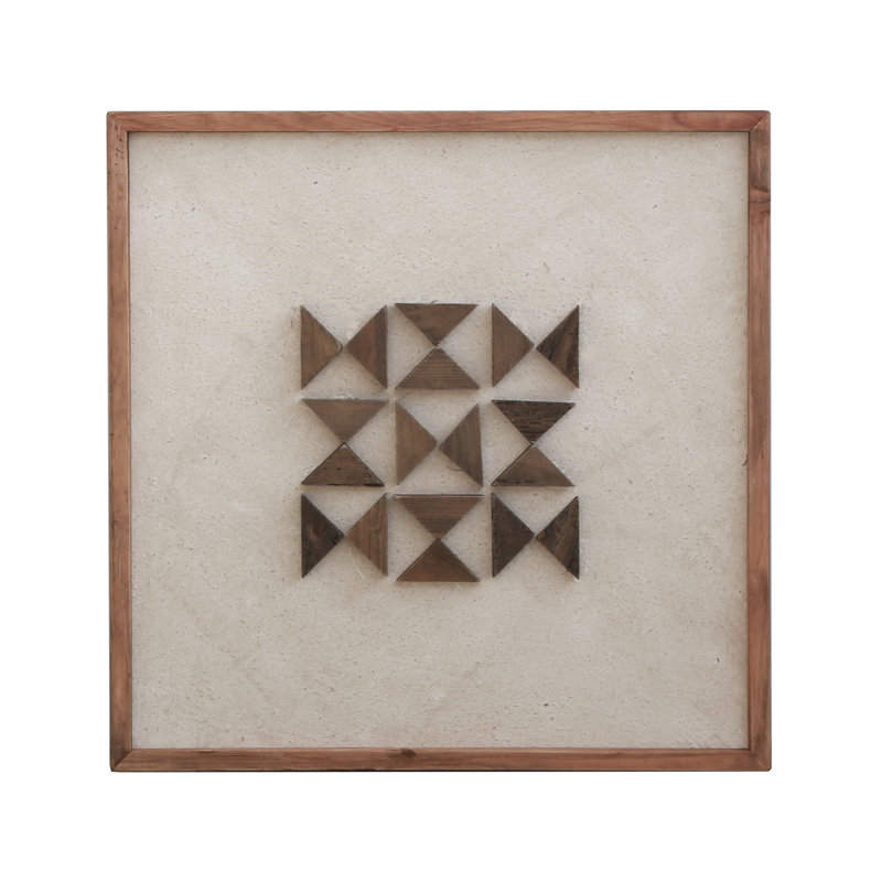 Art mural en bois, Beige / brun