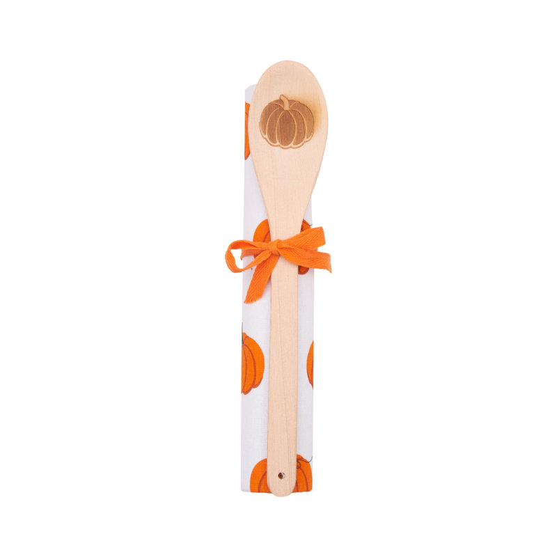 Ensemble-cadeau de 2 serviettes citrouilles