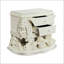 Table de chevet 2 tiroirs en blanc antique