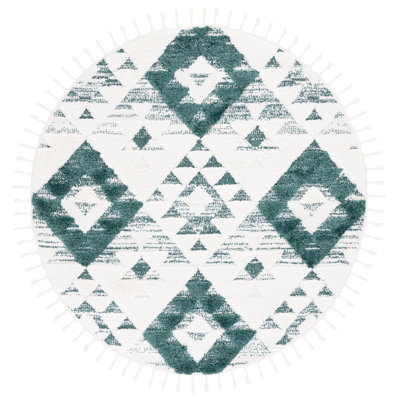 Imraan Tassel Shag Performance Geometric Rug