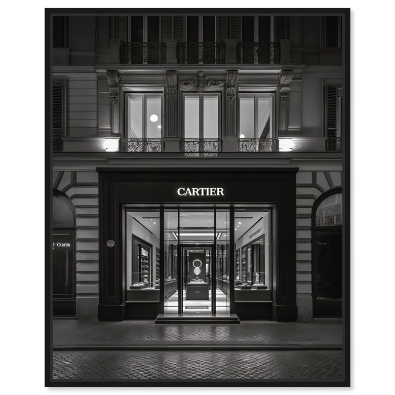 The Lux Store Canvas Fashion Prints by Art Remedy, 21" H x 17" W, Black Floater Framed