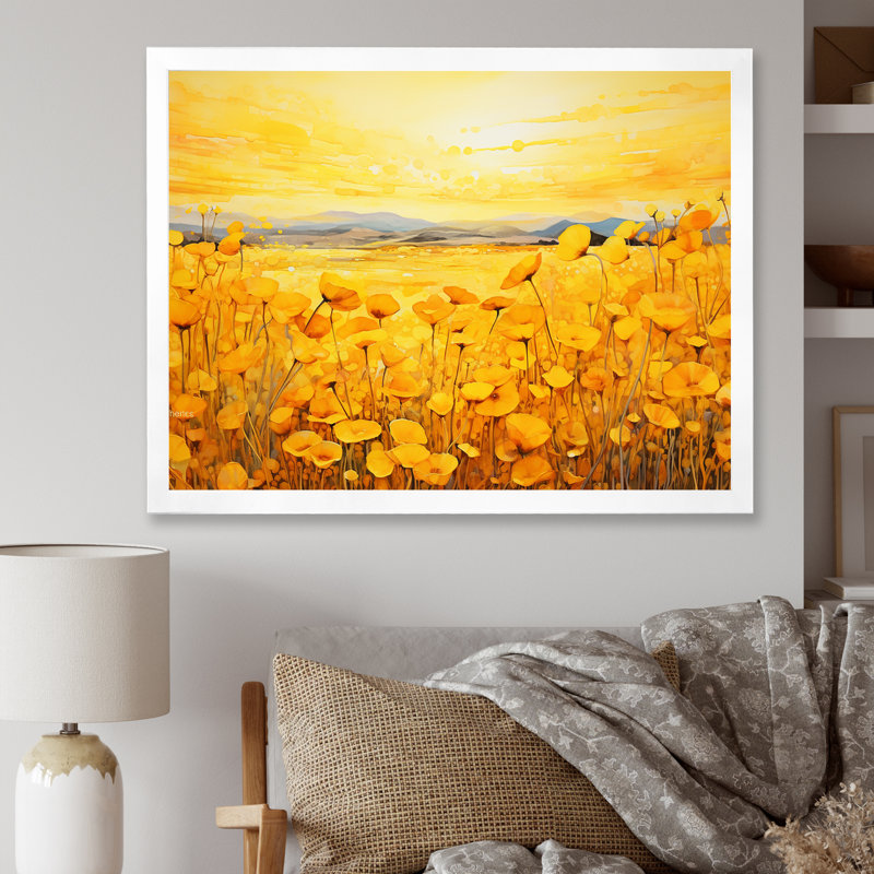  Bliss Flower Meadows I - impression, H 34 po x l 44 po x P 0,5 po, Cadre simple blanc