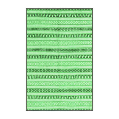 Washable Striped Indoor Rug