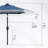 Oshiro 90'' Lighted Market Umbrella with Crank Lift-110559269