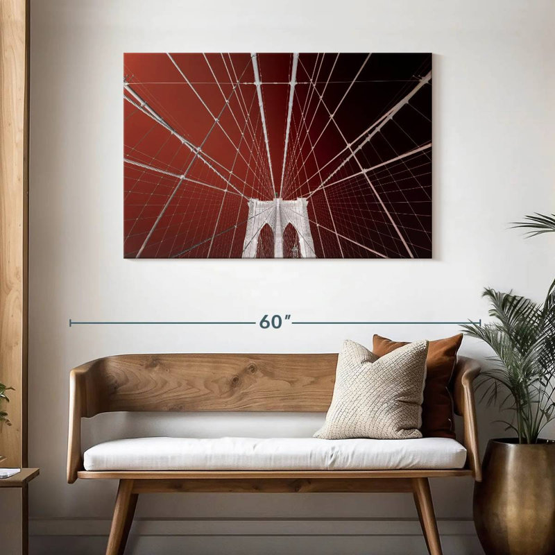 Lilie Geometric Brooklyn Bridge, 30" H x 45" W