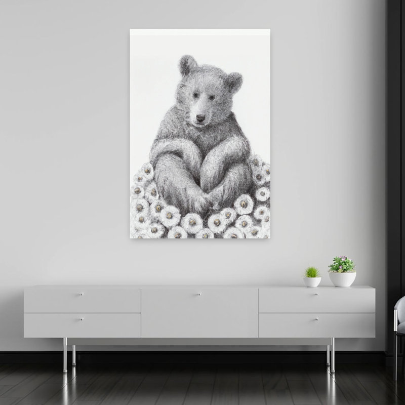 Art contemporain fantaisiste, fleur de printemps, H 60 po x l 40 po