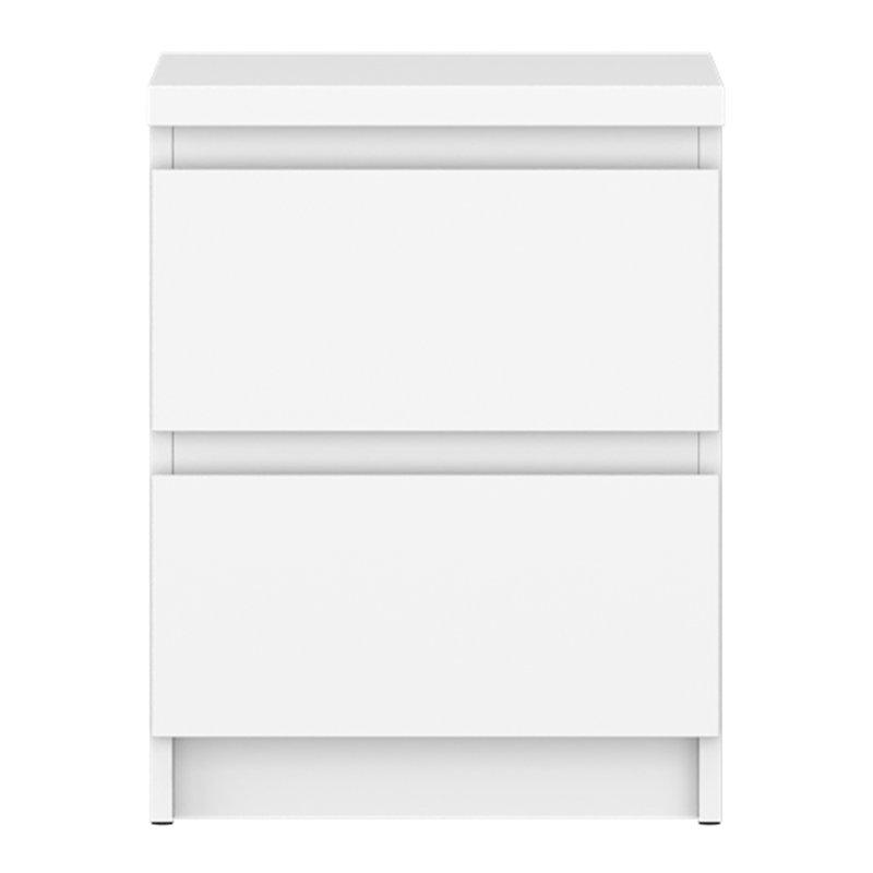 Styler Bedside Cabinet 2 Drawer In Golden Ribbeck Oak, Alpine White