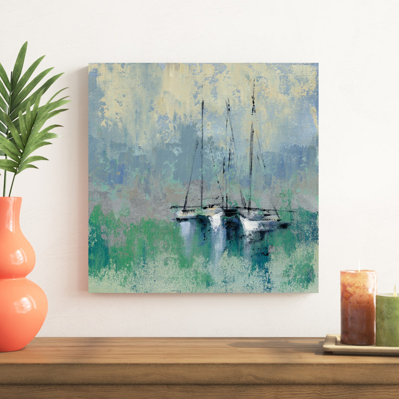 Bateaux dans le port II, H 20 po x l 20 po x P 1,25 po