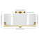 Hamlin 17.63" Wide 2-Light Semi Flush Mount With Glass Shade In Blackened Bronze/Brushed Brass