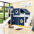 Jaleana Slat Loft Bed with Bookcase-1683763808-1683763811