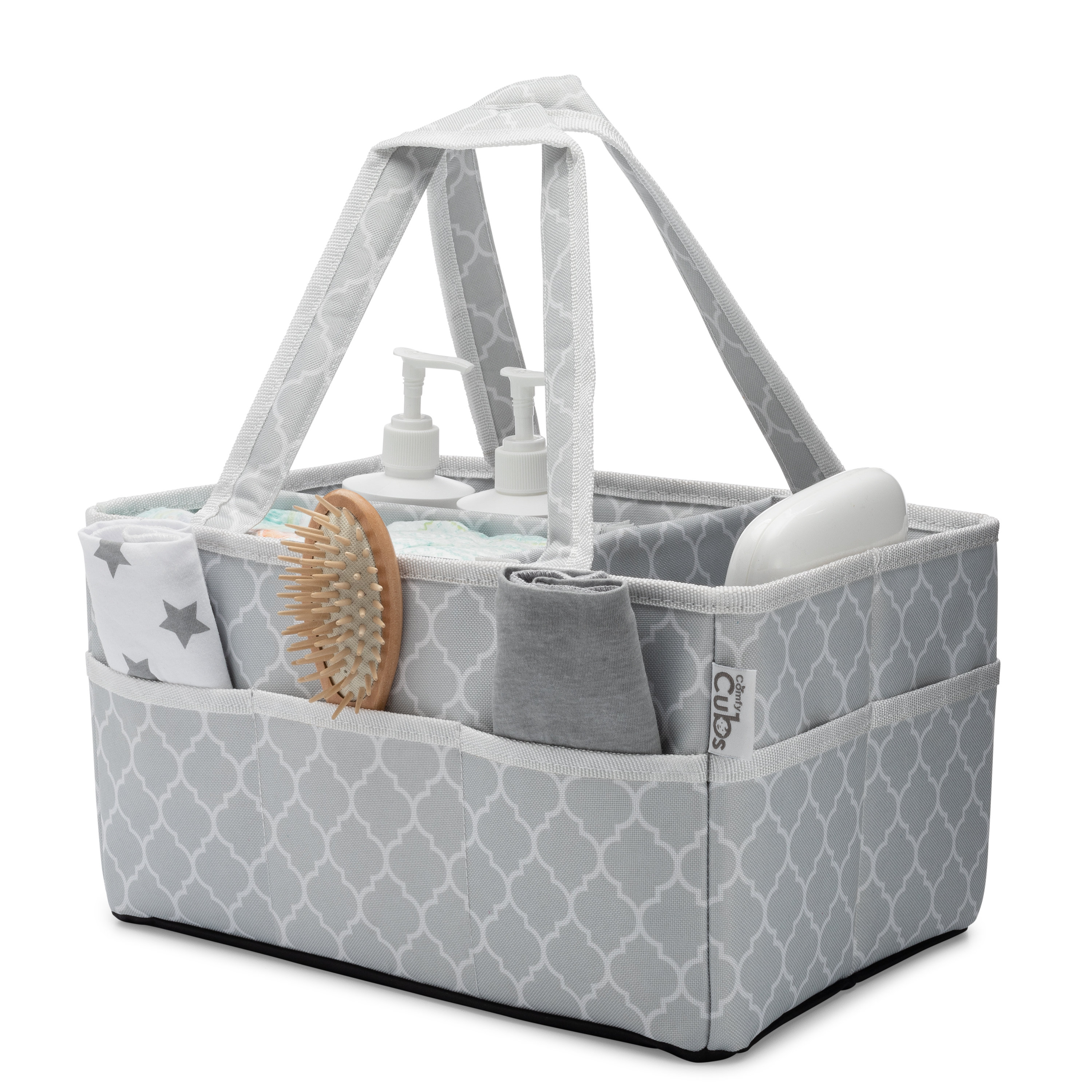 Comfy Cubs Diaper Caddy Organizer- Large Portable Baby Diaper Caddy Nursery Storage Bin and Car Travel Basket - Tote Bag with di