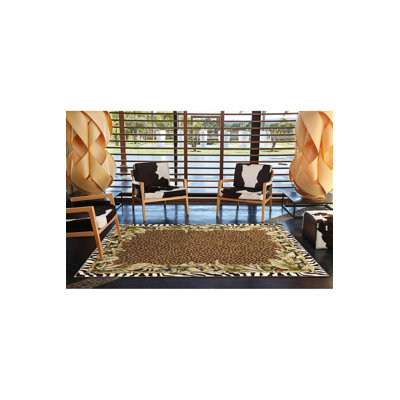 Leaves and Abstract Modern Decorative Machine Washable Area Rug