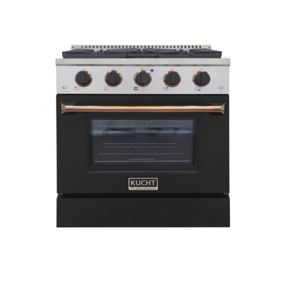 Custom Pro-Style 30 in. 4.2 cu. ft. 4-Burner Freestanding Gas Range with Convection Oven