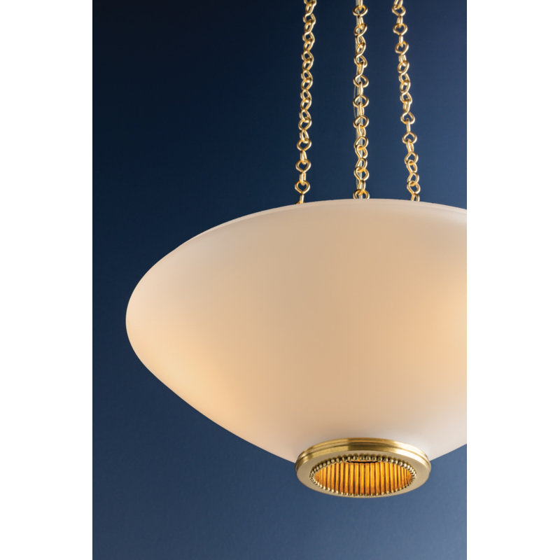 Awosting Pendant in Aged Brass, 8.25" H x 22" W x 22" D, Brass