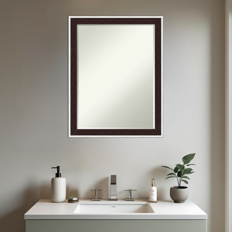 Miroir mural de salle de bain Maya, Argent espresso