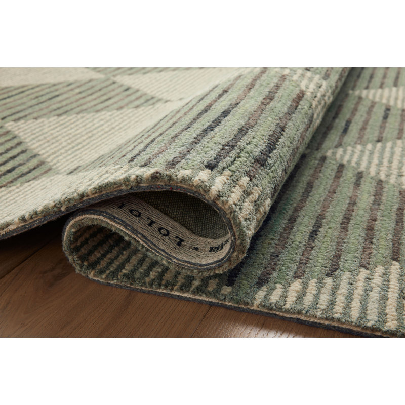 Chris Loves Julia x Loloi Francis Wool Rug Beige/Charcoal