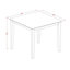 Ensemble de table de cuisine 5 pièces pour 4 personnes comprenant une table de salle à manger carrée et 4 chaises en bois massif, 36 x 36 pouces, acajou-122935445-106903850-106903849