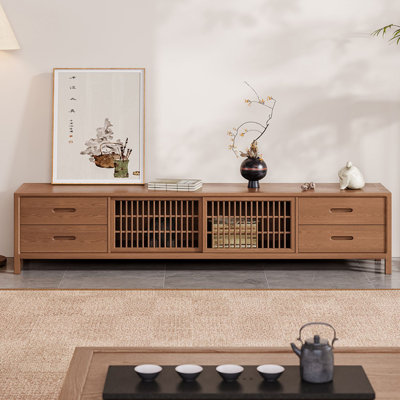 High-grade solid wood floor TV cabinet
