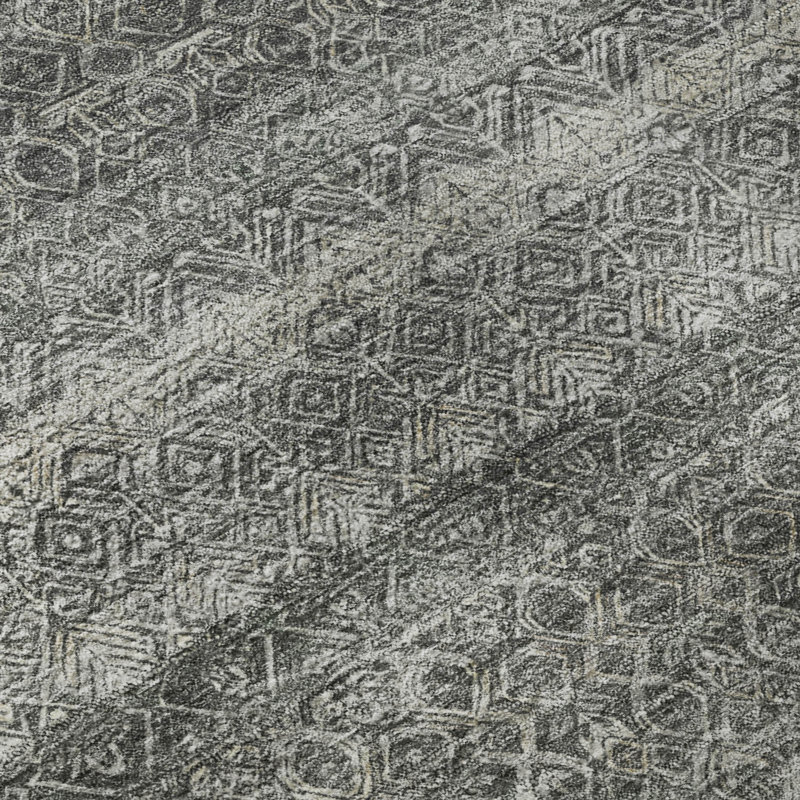 Premium Machine Washable Mayfield AMF2105 Striped Rug, 8' x 10', Pewter